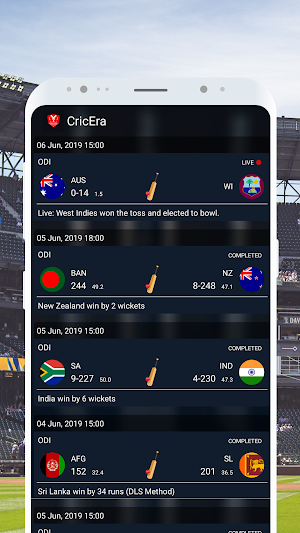 CricEra - Cricket Live Scores Screenshot 1