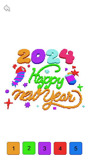 Happy New Year 2024 Voxel 3D Screenshot 0