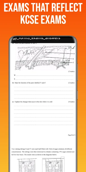 Form 3 Biology Exams + Answers Screenshot 0