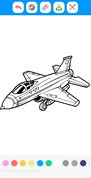 Jet Fighters Coloring Book Screenshot 3