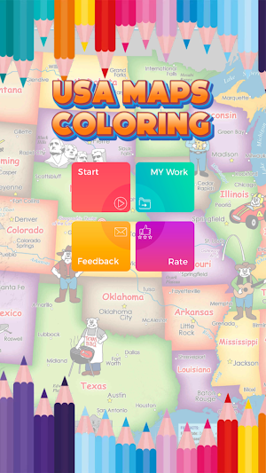 US Map Coloring Screenshot 0