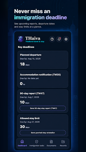 THaiva: Thailand Visa & Stay Screenshot 2