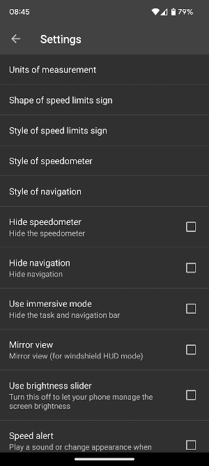 HUD Speed Limits / Navigation Screenshot 1