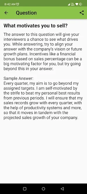 Sales Interview Question Screenshot 1