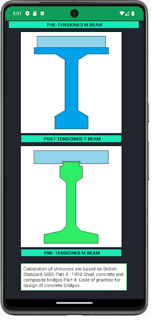 PRESTRESSED BRIDGE BEAMS Screenshot 1