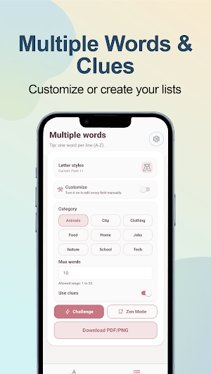 Word Search: Create and Play Screenshot 1