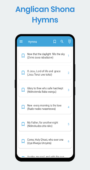 Anglican Shona Hymn book Screenshot 0