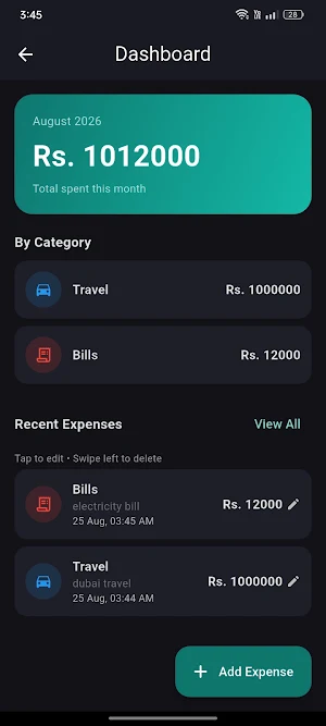 Quick Expense Notes- Daily Use Screenshot 3