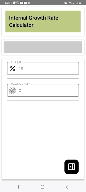 IGR Calculator Screenshot 2