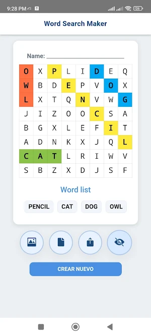 Word Search Maker Screenshot 1