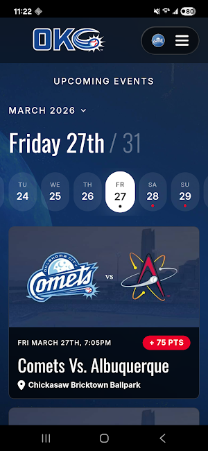 Comets Loyalty Launchpad Screenshot 2