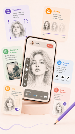 Zen Art: AR Trace & Draw Screenshot 1