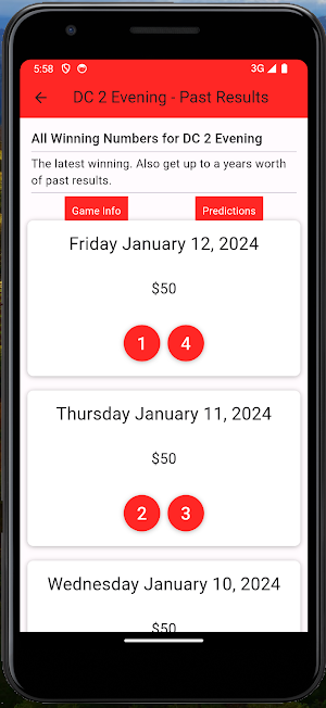 District Of Columbia Lottery Screenshot 1