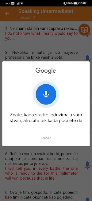 Speak Serbian Screenshot 1