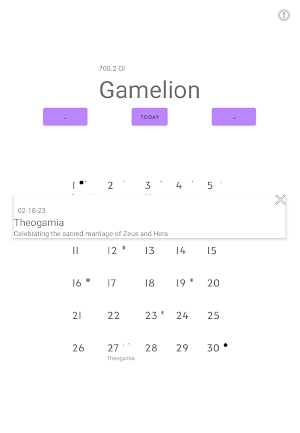 Attic Calendar Screenshot 3