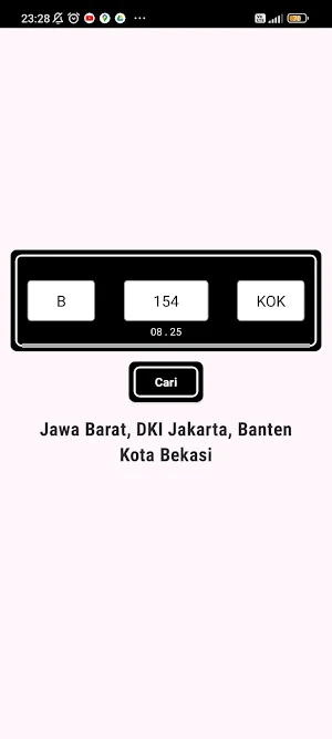 Cek Plat Kendaraan Offline Screenshot 2