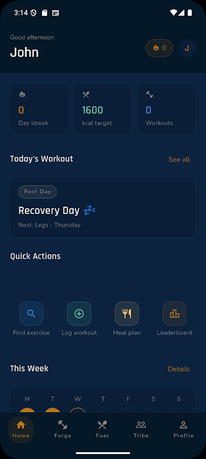 MantaForge: AI Fitness Screenshot 1