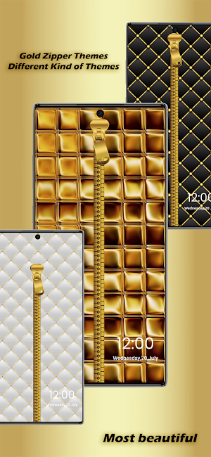 Gold lock screen Screenshot 2