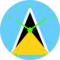 Saint Lucia Analog Watch Face