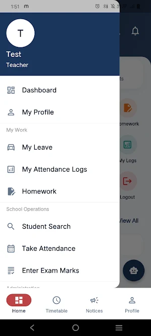 S.D. Convent Staff App Screenshot 1