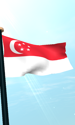 Singapore Flag 3D Wallpaper Screenshot 3