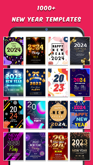 New Year Party Invitation Card Screenshot 0