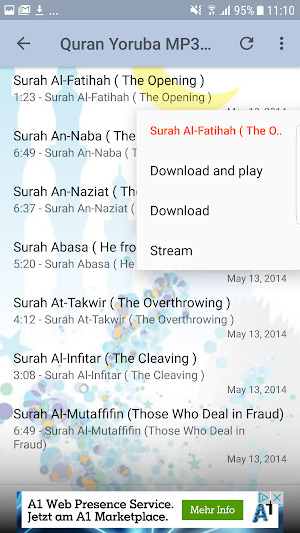 Audio Quran Hausa Translation Screenshot 0