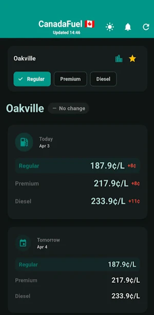 Canada Fuel Screenshot 1