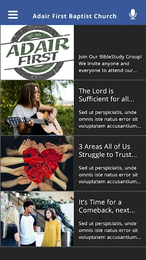 Adair First Baptist Church Screenshot 2