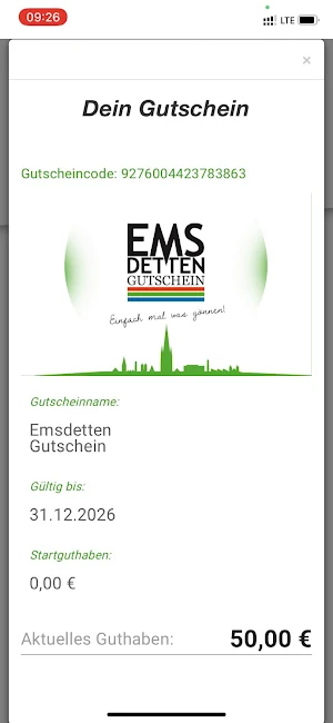 Emsdetten-Gutschein Screenshot 1
