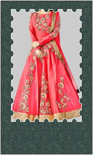 Women Anarkali Dress Frames Screenshot 2