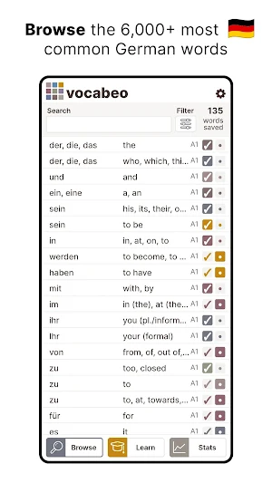 vocabeo - German vocabulary Screenshot 0