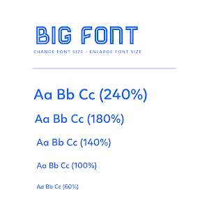 Big Font - Change Font Size - Enlarge font size Screenshot 0