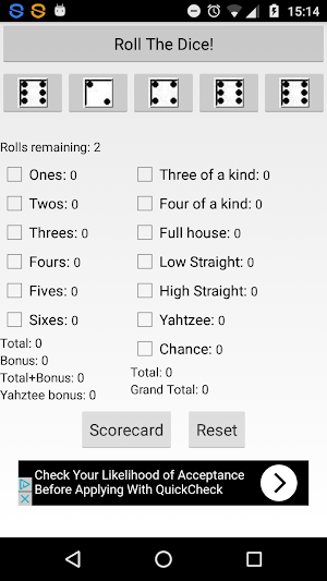 Crapsy Yahzy Yatzy Yahtzy Yach Screenshot 0