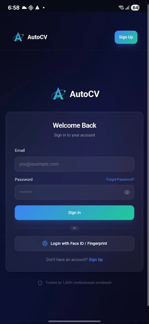 AUTOCV Screenshot 1