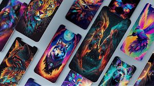 Neon Animals Walllaper Screenshot 0