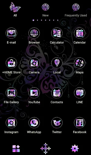 Stylish Theme Galaxy Butterfly Screenshot 2