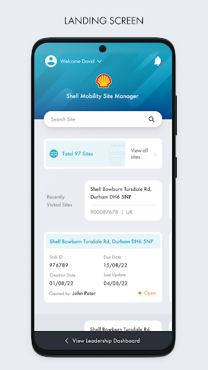Shell Mobility Site Manager Screenshot 2