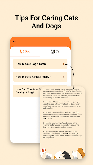 My pet record data - care tips Screenshot 2
