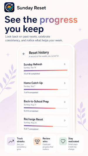 Sunday Reset: Weekly Planner Screenshot 3