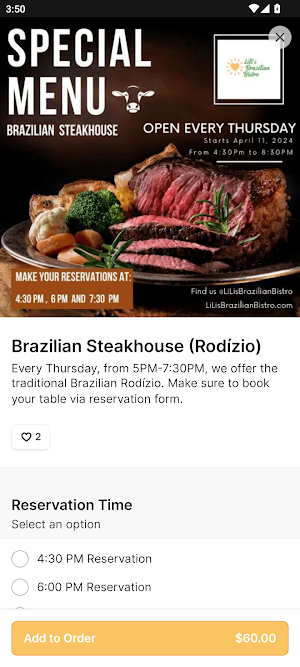 Lili's Brazilian Bistro Screenshot 3