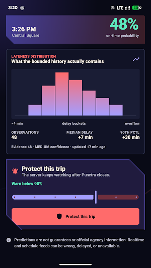 Punctra: Transit Reliability Screenshot 1