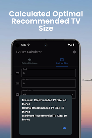TV Size Distance Calculator Screenshot 2