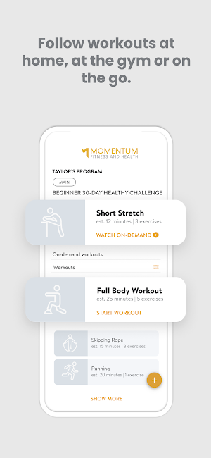 Momentum Fitness and Health Screenshot 2