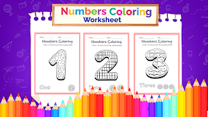 Numbers Coloring Worksheet Screenshot 0
