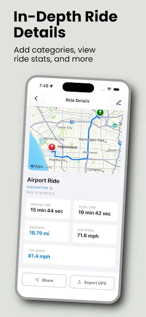 Motorcycle & Car Ride Tracker Screenshot 1