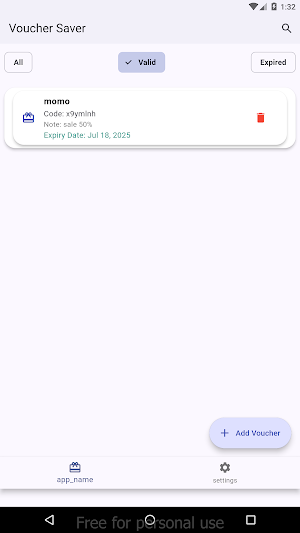 Voucher Saver Screenshot 2