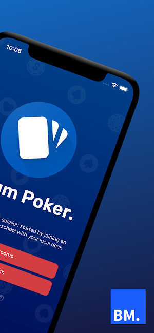 Scrum Poker Rooms. Screenshot 1