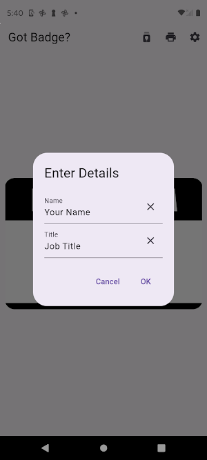 Quick Name Badge Screenshot 1