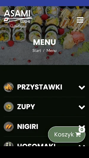 Asami Sushi Wieliszew Screenshot 3